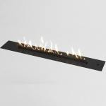 Flueless Gas Fireplace Black - 1750MM Black Powder Coat