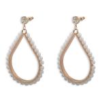 Goldair Gold Pearl Teardrop Earrings