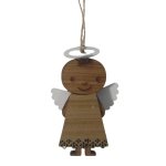 Layered Hanging Baby Angel Christmas Decoration Brown