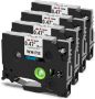 Black On White Laminated Tape Compatible With Brother TZ-231 12MM X 8M -4-PACK