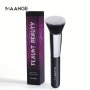 Flat Top Kabuki Foundation Brush - Premium Makeup Brush For Liquid Cream And Powder - Buffing Blending And Face Brush