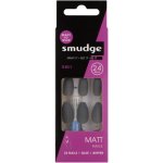 Smudge Matte Nails Grey 24 Piece