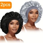 Satin Bonnet For Women Extra Large Bonnet With Elastic Wide Band Casual Daily Sports Sleep Cap For Curly & Straight Hair Comfort