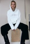 Oversized Motif-detail Hoodie - White & Snow White