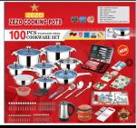 Stainless Steel Cookware Set - 100 Piece