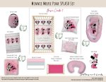 Cot Duvet Bedding Disney Minnie Mouse Pink Splash Set