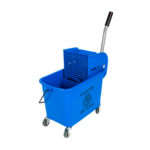 36L Mop Wringer With Bucket Trolley - Blue