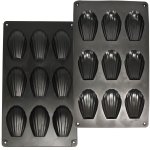 9 Cavity Madeleine Mould Black