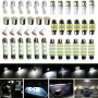 Energy-efficient LED Car Light Set: 42PCS Xenon White Easy-fit For Interior Exterior & License Plate - Enhances Safety & Aesthetics