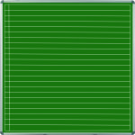 Educational Board Non-magnetic Chalkboard 1220 1220 - Chalk Lines - Side Panels - Option A