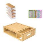 Bamboo Cutting Board With 4 Graters 4 Containers And Lids Set IL-32