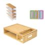 Bamboo Cutting Board With 4 Graters 4 Containers And Lids IL-32