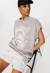 Oversized Printed T-Shirt - Light Grey Sublime