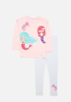 PoP Candy Mermaid Print Top & Legging Set-pink & Grey