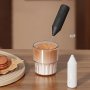 1PC MINI Twill Style Milk Frother Small Portable Milk Frother Coffee Blender Whisk Egg White Milk Frother Coffee Tool Baking Accessories Kitchen Small Appliances