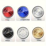 1PC Luminous Decorative Clock Fro Car MINI Quartz Analog Car Dashboard Time Stick-on Clock Car Decoration