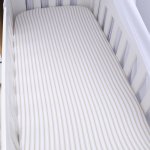 Cot Fitted Sheet Beige Stripe