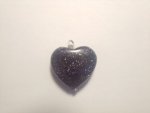 Starstone Blue Goldstone Heart Pendant F213