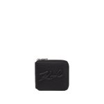K skuare Grainy Zip Wallet -black