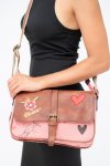 Vivace Printed Front Buckle Crossbody Shoulder Travel Sling Bag