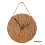 Magna Wall Clock In Oak - 300MM Dia Natural Bold Black Second Hand