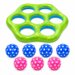 Inflatable Pool Ball Toss Game Set With 7 Balls Family Water Fun