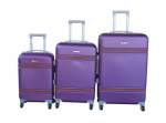 Smte 3 Piece Travel 27- Inch Luggage Suitcase Set Stylish Purple With Keychain