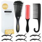 Ureelin Hair Brush Set For Curly Detangling Hair Brush For Afro America african Hair Textured 3A To 4C Detangler Brush For Women