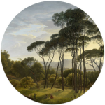 Rsw Italian Landscape With Umbrella Pines Wall Decal - 100CM L X 100CM H