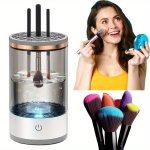 Electric Makeup Brush Cleaner Cosmetic Brush Cleaner Upgraded Electric Makeup Brush Cleaner With Brush Clean Mat Automatic Spinn