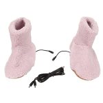 Heated Foot Warmer Electric Heating Booties Slippers Soft Plush Wear Gifts For Women Men