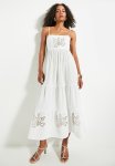 Embroidery Detail Maxi Dress - White