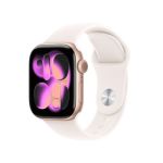 Apple Watch Series 11 Gps 46MM Rose Gold Aluminium Case With Light Blush Band – S m