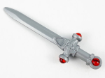 Parts Minifigure Weapon Sword Ornate With Molded Trans-red Jewels On Crossguard And Pommel Pattern Sword Of Gryffindor 68503PB01