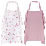 Ykyuasd 2 Pack Muslin Nursing Cover For Breastfeeding 100% Cotton Soft Privacy Nursing Covers Apron Breastfeeding Cover With Arc