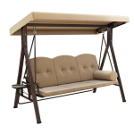 Outdoor 3-SEAT Hanging Hammock Chair With Roof 5013