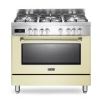 ELBA Excellence 90CM 5 Burner Gas Cooker With Electric Oven - Cream