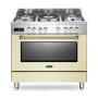 ELBA Excellence 90CM 5 Burner Gas Cooker With Electric Oven - Cream