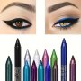 14 Colors Eyeliner Pen Matte High Pigmented Pearly Glitter Lustrous Waterproof Smudge Proof Eyeliner Gel Pen For Music Festival