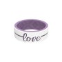 Eternal Love Silicone Rings - White/lilac / 10