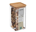 Acrylic Storage Squ Bamboo Lid 1.5LT