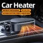 DC 12/24V Portable Car Front Windshield Defrosting Fog Device Suction Cup Can Rotate At Will Dual Mode Heating & Cooling Winter Mist Eliminator