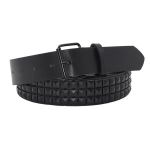 New Style Rivet Temperament Pu Ladies Metal Square Buckle Belt