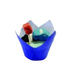 Fancy Flower Tulip Muffin Cup – Dark Blue