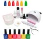 High Quality Uv/led Glam Gel Nail Polish Starter & Soak Off Kit Set Of 19 Neon Neon