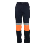 Navy Orange Reflective Working Trouser - Navy orange 50