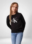 Calvin Klein Kids Monogram Terry Black Sweatshirt - 14Y Black