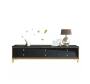 Asher Elegant Rectangle Tv Stand Black