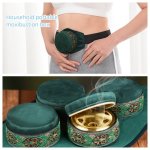 1SET Portable Moxibustion Box For Home Use With A Cloth Cover And A Copper Box Containing 54 Moxa Sticks