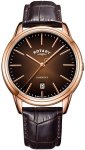Cambridge Rose Gold Pvd Mens Watch GS05394 16 - Default Title Brown